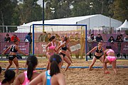 Deutsch: Beachhandball bei den Olympischen Jugendspielen 2018; Tag 6, 12. Oktober 2018; Mädchen, Platzierungsspiel um Rang 9 und 10 – Türkei-Hongkong 2:0 English: Beach handball at the 2018 Summer Youth Olympics at 12 October 2018 – Girls Women's Placement Match 9-10 – Türkei-Hong Kong 2:0