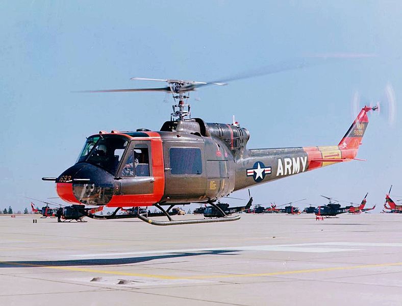 File:Bell UH-1A Iroquois in flight.jpg