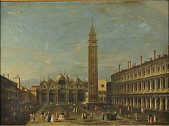 Bellotto (1721-1780) (entourage de), La Place Saint-Marc à Venise.