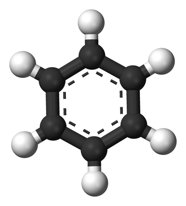 En modell av bensen.