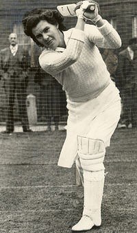 Betty Wilson was the first player to take ten wickets and score a century in the same Test.