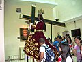 The newest of the 4 replicas of the Black Nazarene inside the Church