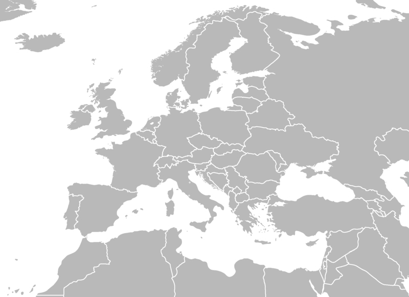 blank map of europe and middle east