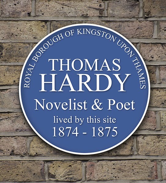 File:Blue plaque for Thomas Hardy at 15 Hook Road Surbiton.jpg