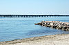 The mussel and oyster farms just off shore