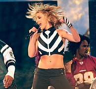 Foto van Britney Spears in concert in 2003.