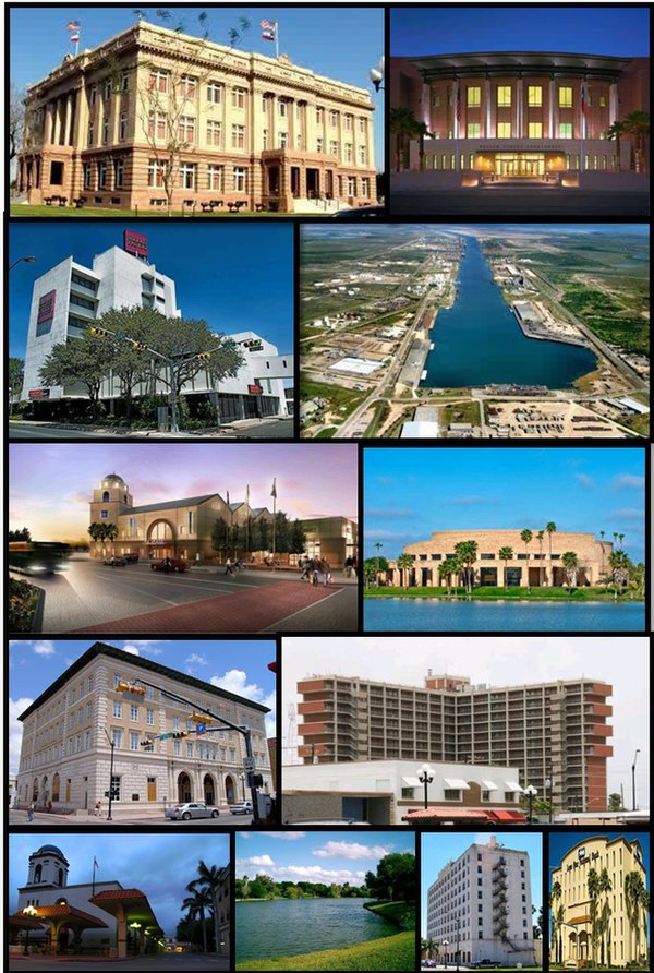 Images from left to right, top to bottom Cameron County Courthouse (1914), Reynaldo G. Garza & Filemon B. Vela Courthouse, Cameron County Administrati