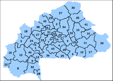 برکینا فاسو کے صوبے