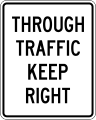 Through traffic keep right