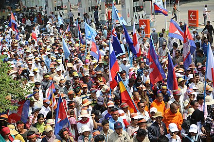 Anti-government protests in support of opposition party CNRP took place in Cambodia following the 2013 general election.