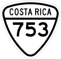 Road shield of Costa Rica National Tertiary Route 753