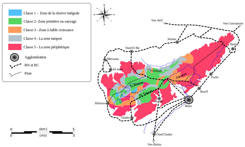 File:Carte de zonage du Parc national de Belezma.svg