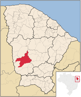 Localização de Tauá no Ceará