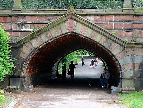 Pedestrian underpass at Central Park in Manhattan - NY