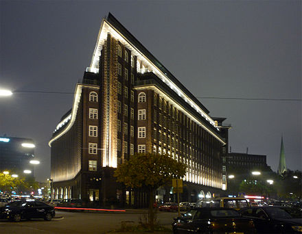 Chilehaus in the Kontorhausviertel