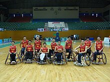 Wheelchair Basketball Asia Oceania Championship 2013 China mens wheelchair basketball team 2013.JPG