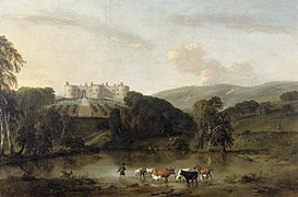 Chirk Castle from the North, by Peter Tillemans, 1725