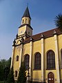 Čeština: Chlumec, okres Ústí nad Labem. Krušnohorská, náměstí, kostel svatého Havla. English: Chlumec, Ústí nad Labem District, Ústí nad Labem Region, Czech Republic. Krušnohorská street, a square. Church of Saint Gall. Camera location 50° 41′ 58.4″ N, 13° 56′ 25.7″ E    View all coordinates using: OpenStreetMap