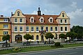 Čeština: Hotel na náměstí ve městě Chodová Planá English: A hotel at the main square in Chodová Planá