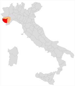 Circondario di Cuneo – Localizzazione