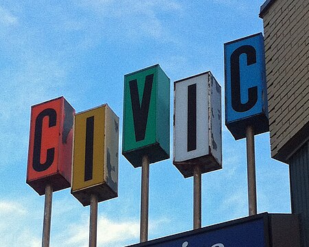 Civic Pharmacy Building sign