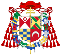 Coat of Arms of Cardinal Luis Fernández de Portocarrero (Charles II of Spain Reign).svg
