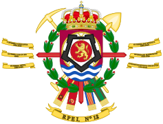 Escudo del Regimiento de Pontoneros y Especialidades de Ingenieros n.º 12 (RPEI-12)