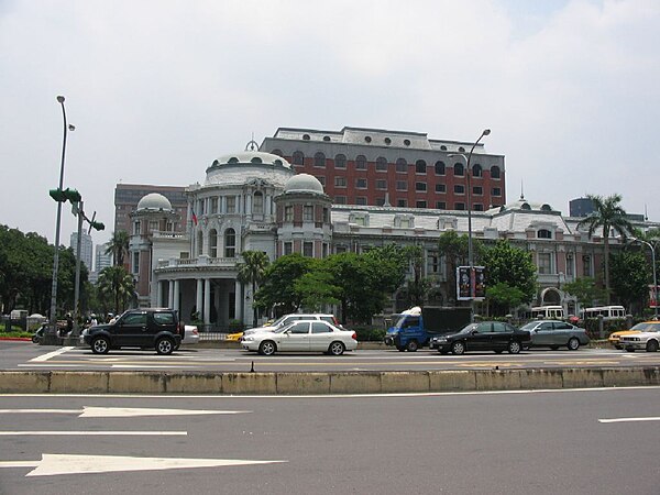 The Control Yuan building, built in 1915 when Taiwan was under Japanese rule as the governmental building of Taihoku Prefecture.