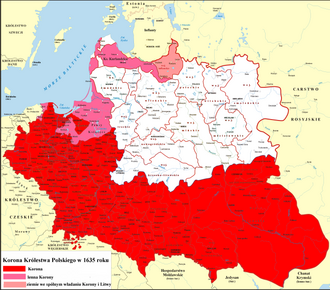 Lokacija Kraljevine Poljske