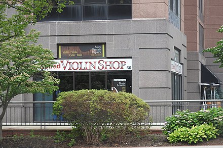Violin shop in White Plains, New York