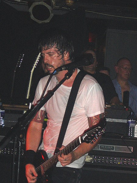 Dave Grohl (pictured in a 2006 performance) wrote and recorded the album's songs by himself.