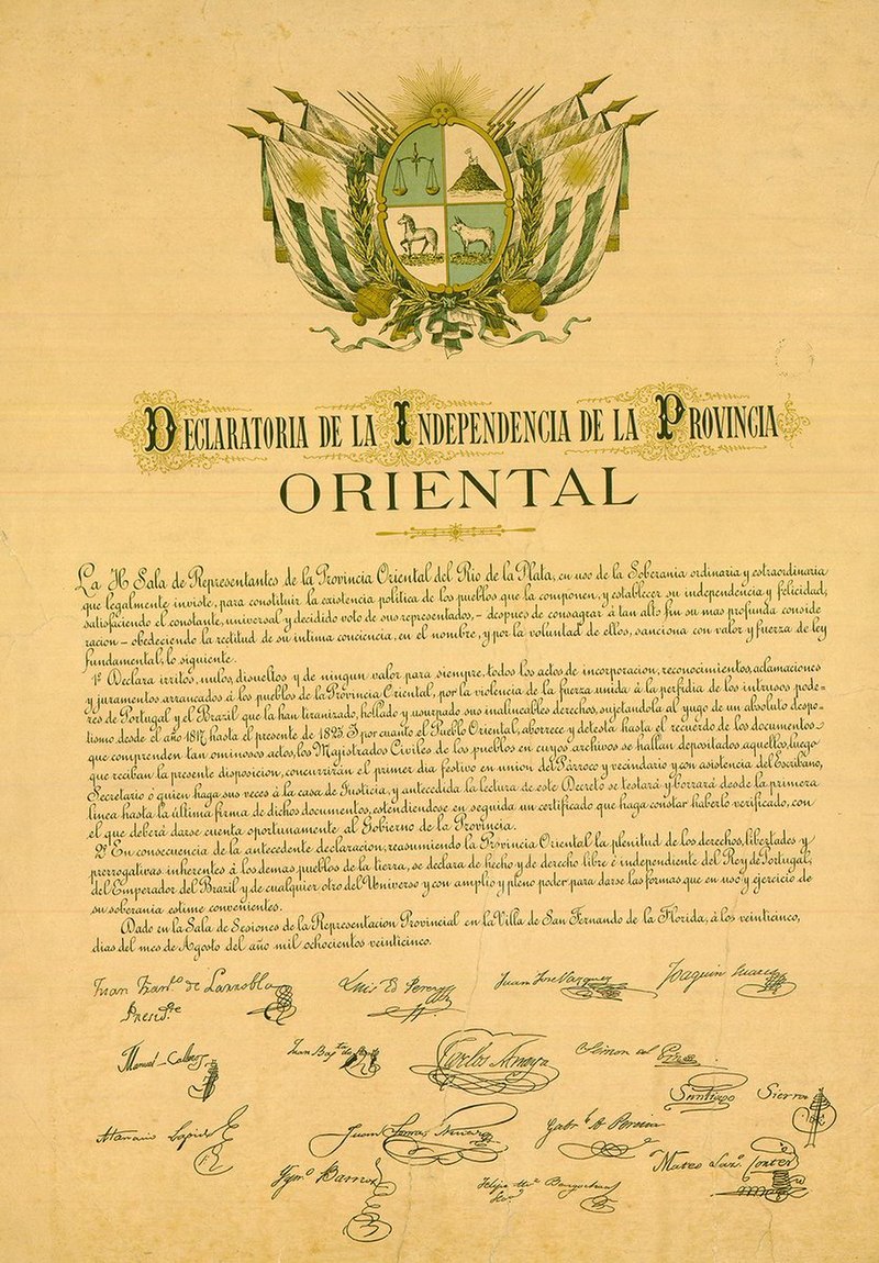 Declaratoria de la independencia (Uruguay) - Wikipedia, la enciclopedia  libre