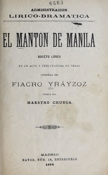 File:El mantón de Manila - boceto lírico en un acto y tres cuadros, en verso (IA elmantndemanilab00chue).pdf