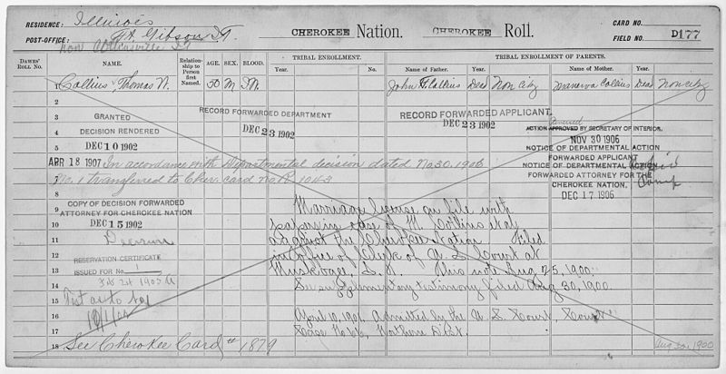 File:Enrollment for Cherokee Census Card D177 - NARA - 251925.jpg