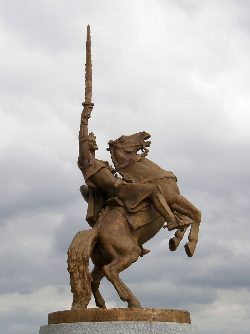 Equestrian statue of King Swentopluk, Bratislava, Slovak Republic (2010).jpg