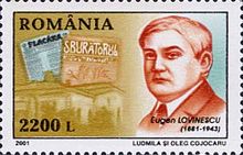 Eugen Lovinescu 2001 Rumunsko stamp.jpg