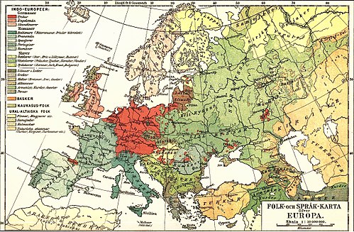 Llengües D'europa: Classificació per famílies lingüístiques, Distribució de les llengües europees, Rànquing didiomes per parlants