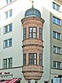 Erker an einem Wohnhaus (Anschrift: Grimmaische Straße 17 und Nikolaistraße 1)