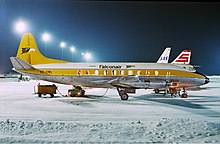 Viscount 784D der Falconair, Stockholm/Arlanda 1969