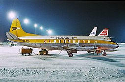 Falconair Vickers Viscount, Stockholm/Arlanda January 1969 Falconair Vickers Viscount Soderstrom-1.jpg