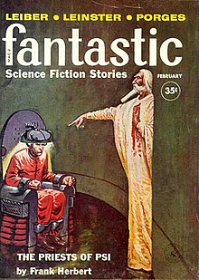 Herbert's novella "The Priests of Psi" was the cover story for the February 1960 issue of Fantastic Fantastic 196002.jpg