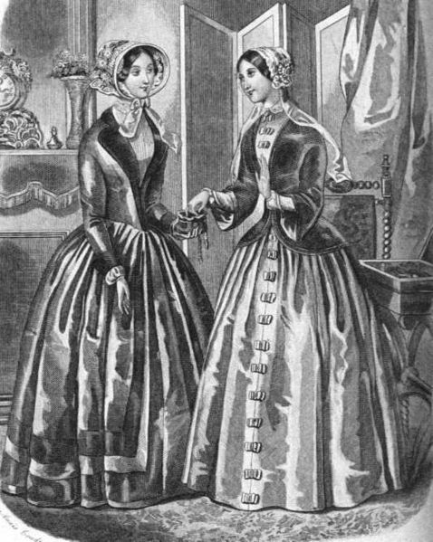 Fashion plate from an 1849 issue of Graham's Magazine.