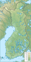 Карта на местоположението на Финландия