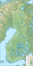 Map showing the location of Isojärvi National Park