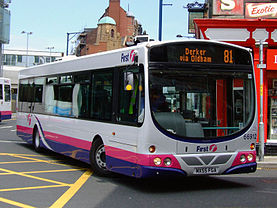 Wright Eclipse bodied B7RLE with FirstGroup in Manchester.