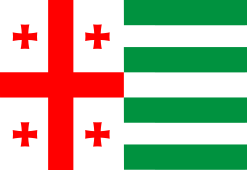 Flago de Abĥazio, (GE).
svg