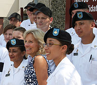 Jill Biden vid den amerikanska självständighetsdagen den 4 juli 2009, USAG Schweinfurt