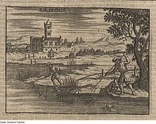 La Chasse au castor, gravure sur cuivre, v. 1695.