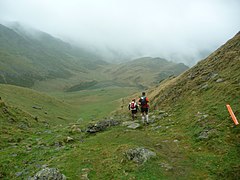 Passage par le lac d'Ourrec (1 664 m) après la descente du col de Bareilles en 2022.