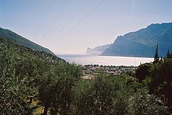 Panorama ant Torbole ir Gardos ežero